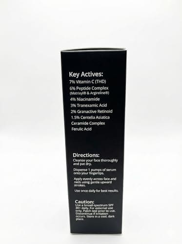 The Grooming Co. Multi-Peptide Renewal Complex Face Serum | Anti-Aging & Brightening | 7% THD Ascorbate (Vit C), 6% Peptides, 2% Granactive Retinoid, 4% Niacinamide & 3% Tranexamic Acid | 30 ml