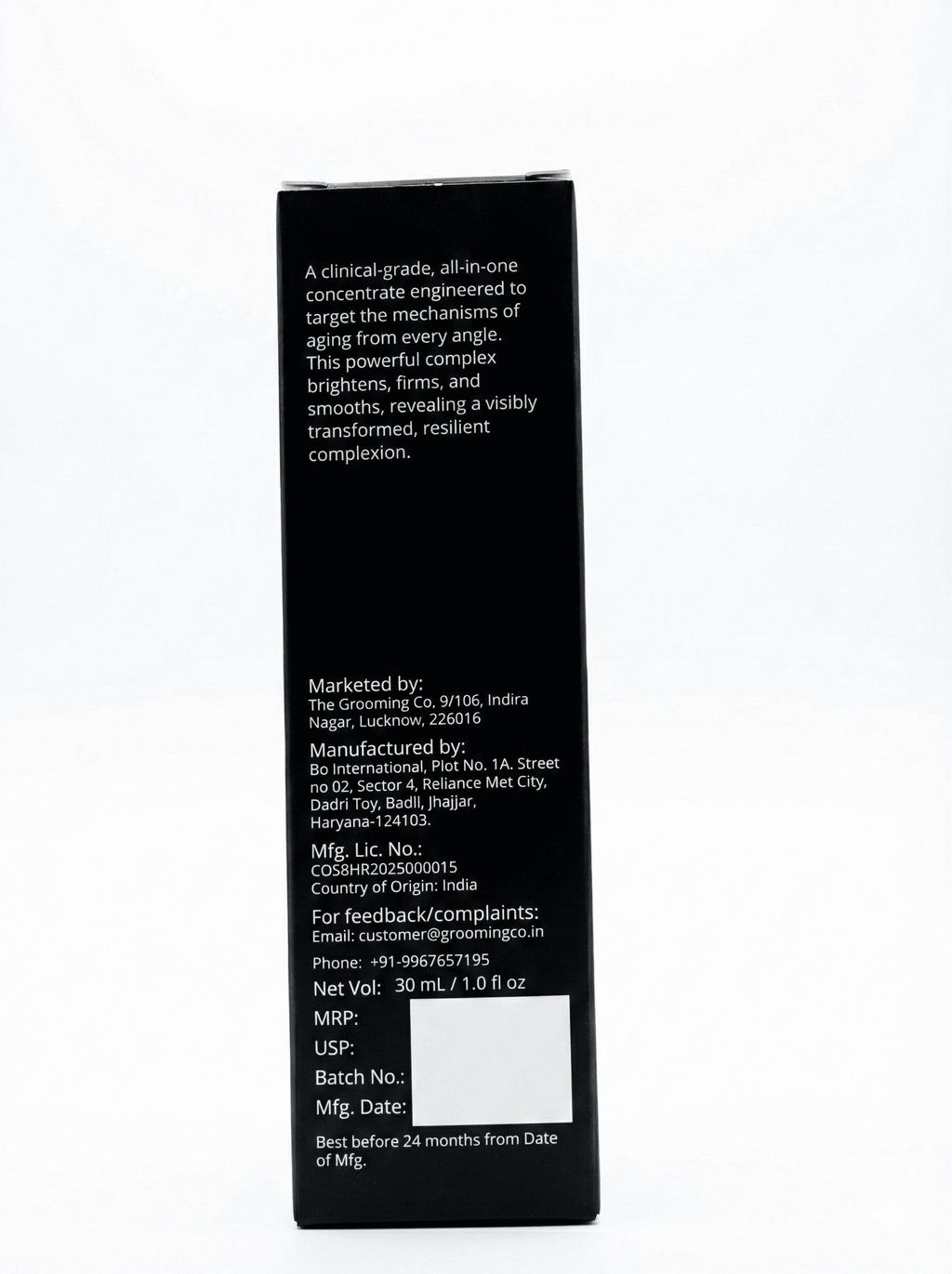 The Grooming Co. Multi-Peptide Renewal Complex Face Serum | Anti-Aging & Brightening | 7% THD Ascorbate (Vit C), 6% Peptides, 2% Granactive Retinoid, 4% Niacinamide & 3% Tranexamic Acid | 30 ml