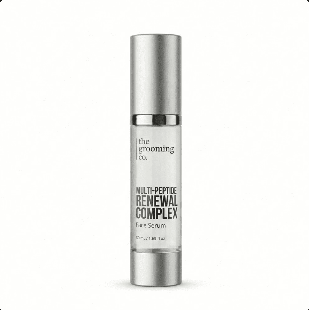 The Grooming Co. Multi-Peptide Renewal Complex Face Serum | Anti-Aging & Brightening | 7% THD Ascorbate (Vit C), 6% Peptides, 2% Granactive Retinoid, 4% Niacinamide & 3% Tranexamic Acid | 50 ml