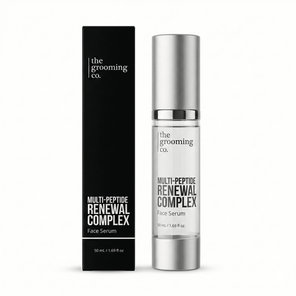The Grooming Co. Multi-Peptide Renewal Complex Face Serum | Anti-Aging & Brightening | 7% THD Ascorbate (Vit C), 6% Peptides, 2% Granactive Retinoid, 4% Niacinamide & 3% Tranexamic Acid | 50 ml